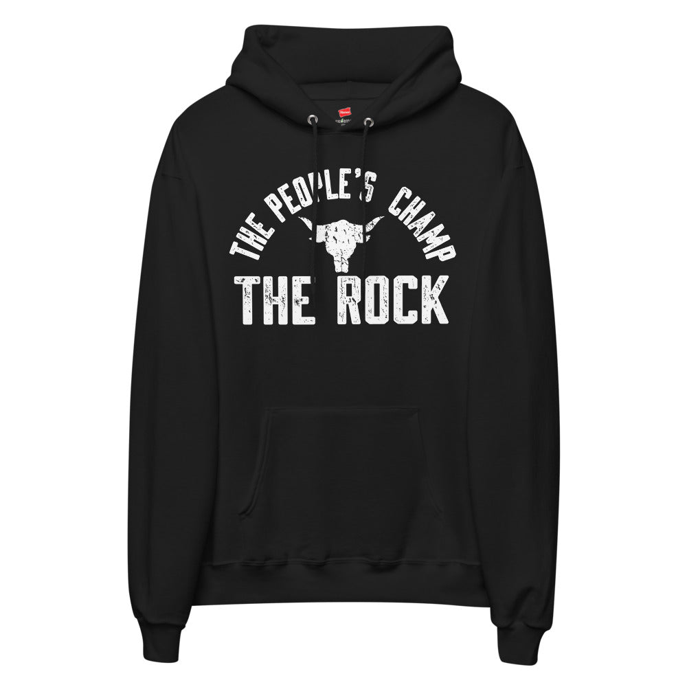 [Color:Black] The Rock "People's Champ" Pullover Hoodie Sweatshirt