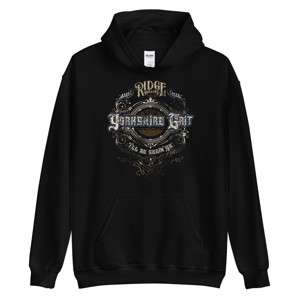 [Color:Black] Ridge Holland "Yorkshire Grit" Pullover Hoodie Sweatshirt