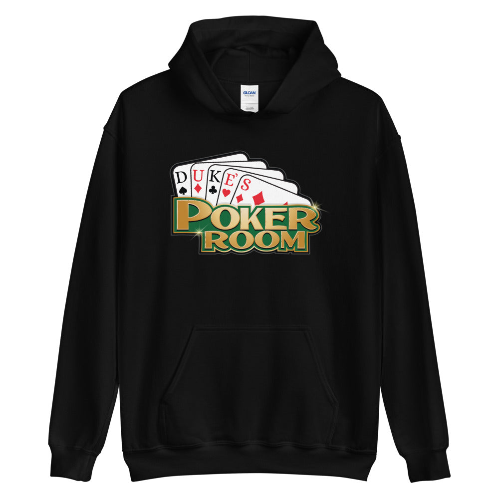 [Color:Black] Duke Hudon "Duke's Poker Room" Pullover Hoodie Sweatshirt