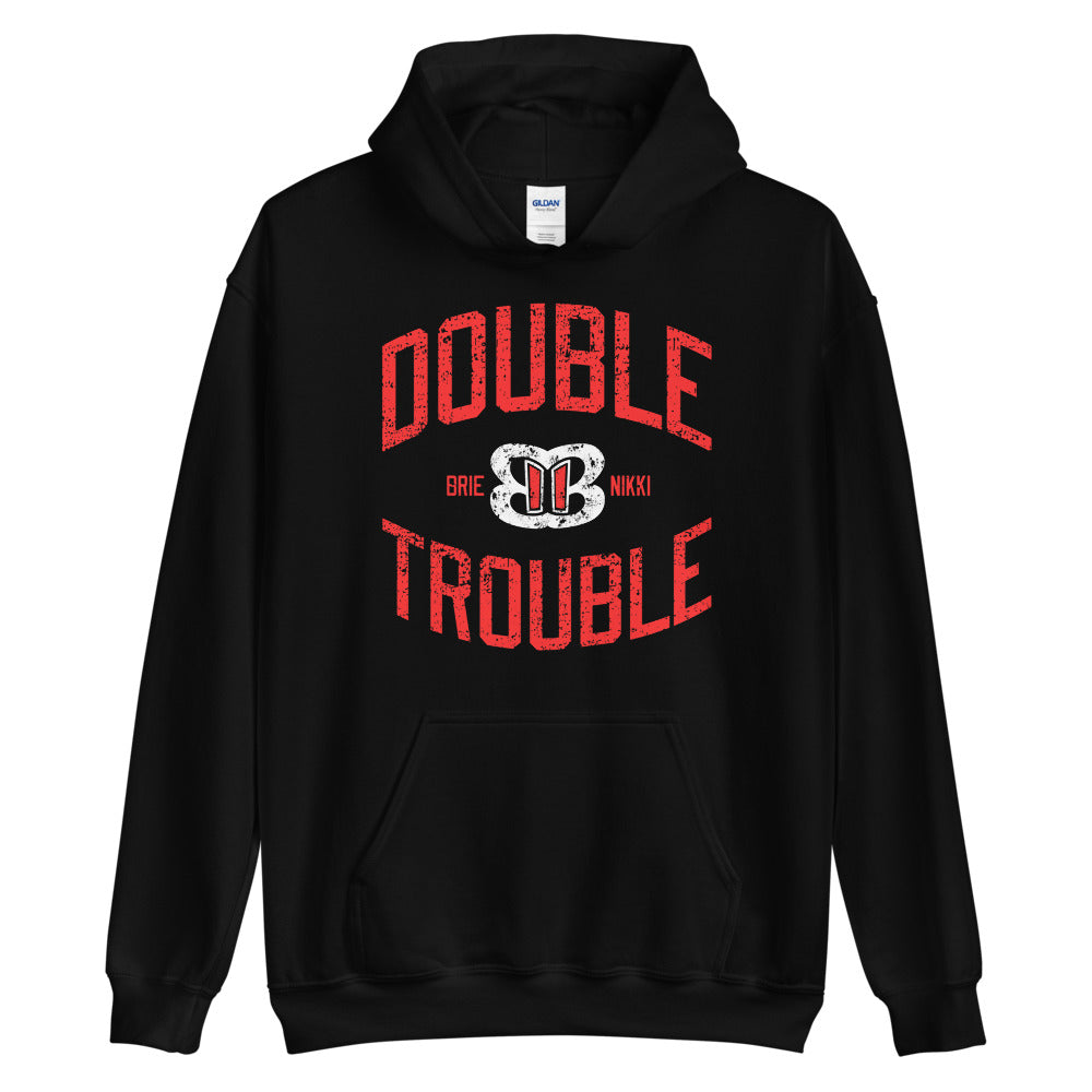 [Color:Black] Bella Twins "Double Trouble" Pullover Hoodie Sweatshirt