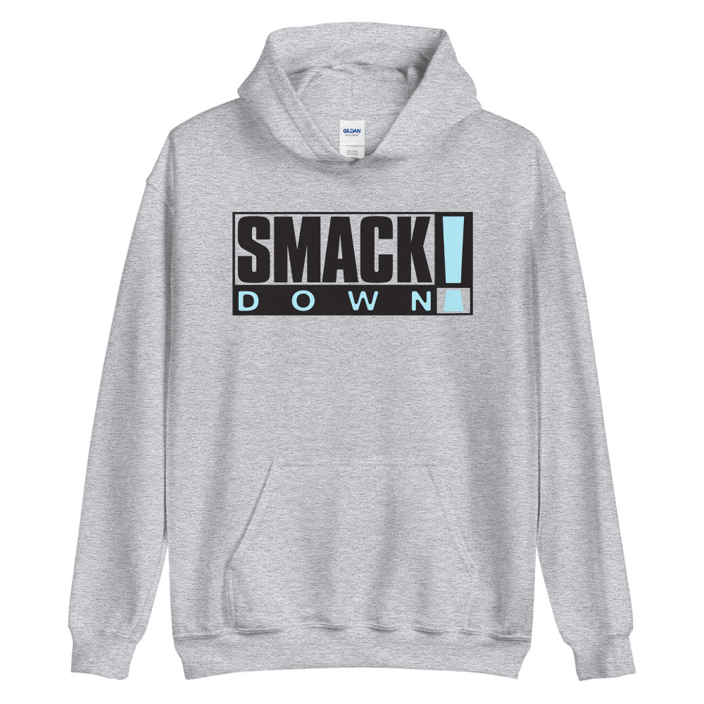 [Color:Sport Grey] SmackDown Old School Logo Pullover Hoodie Sweatshirt