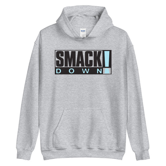 [Color:Sport Grey] SmackDown Old School Logo Pullover Hoodie Sweatshirt