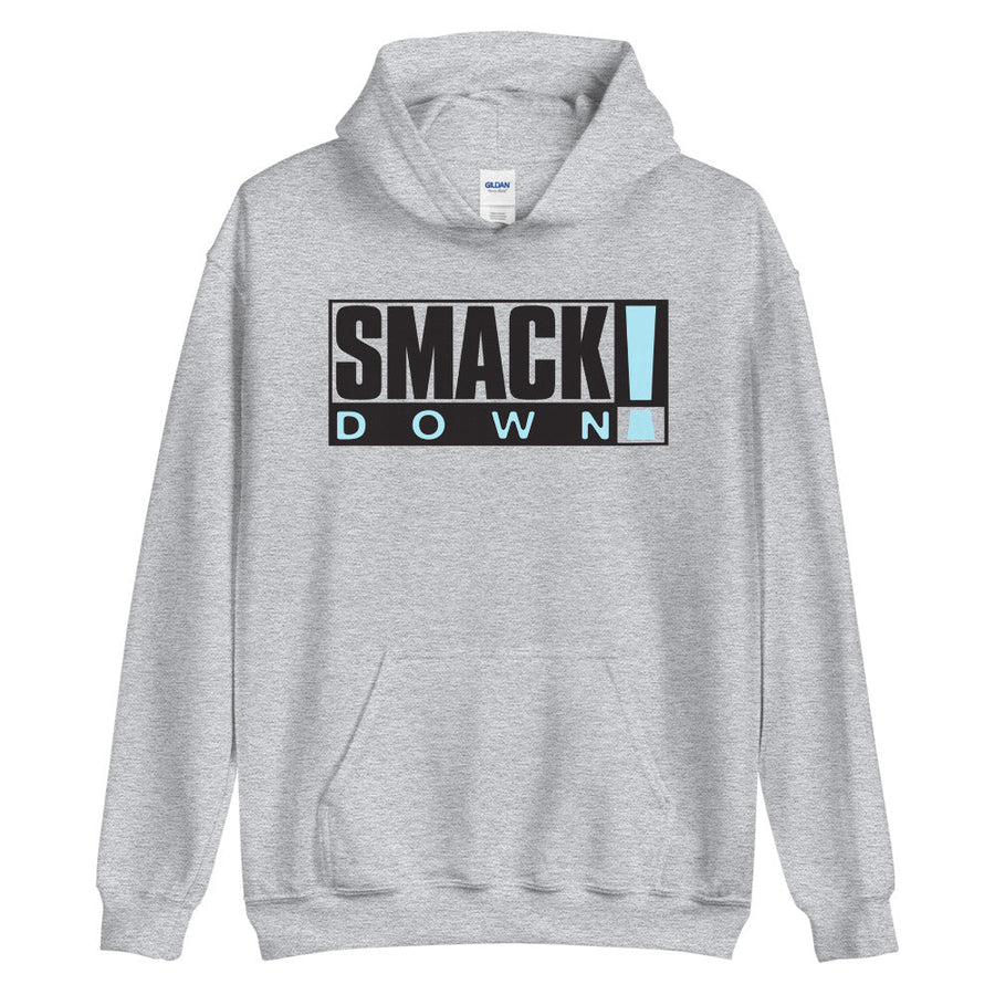 [Color:Sport Grey] SmackDown Old School Logo Pullover Hoodie Sweatshirt