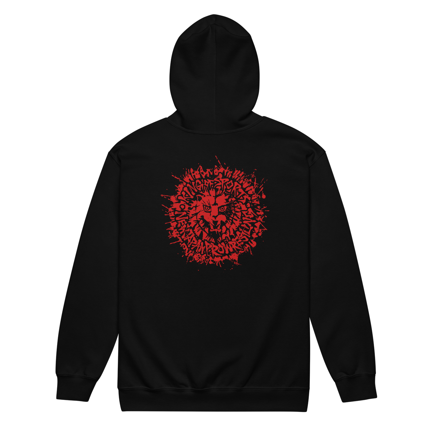 Lion Mark Zip-Up Hoodie (2026 Black & Red) Hoodie PW Catalog