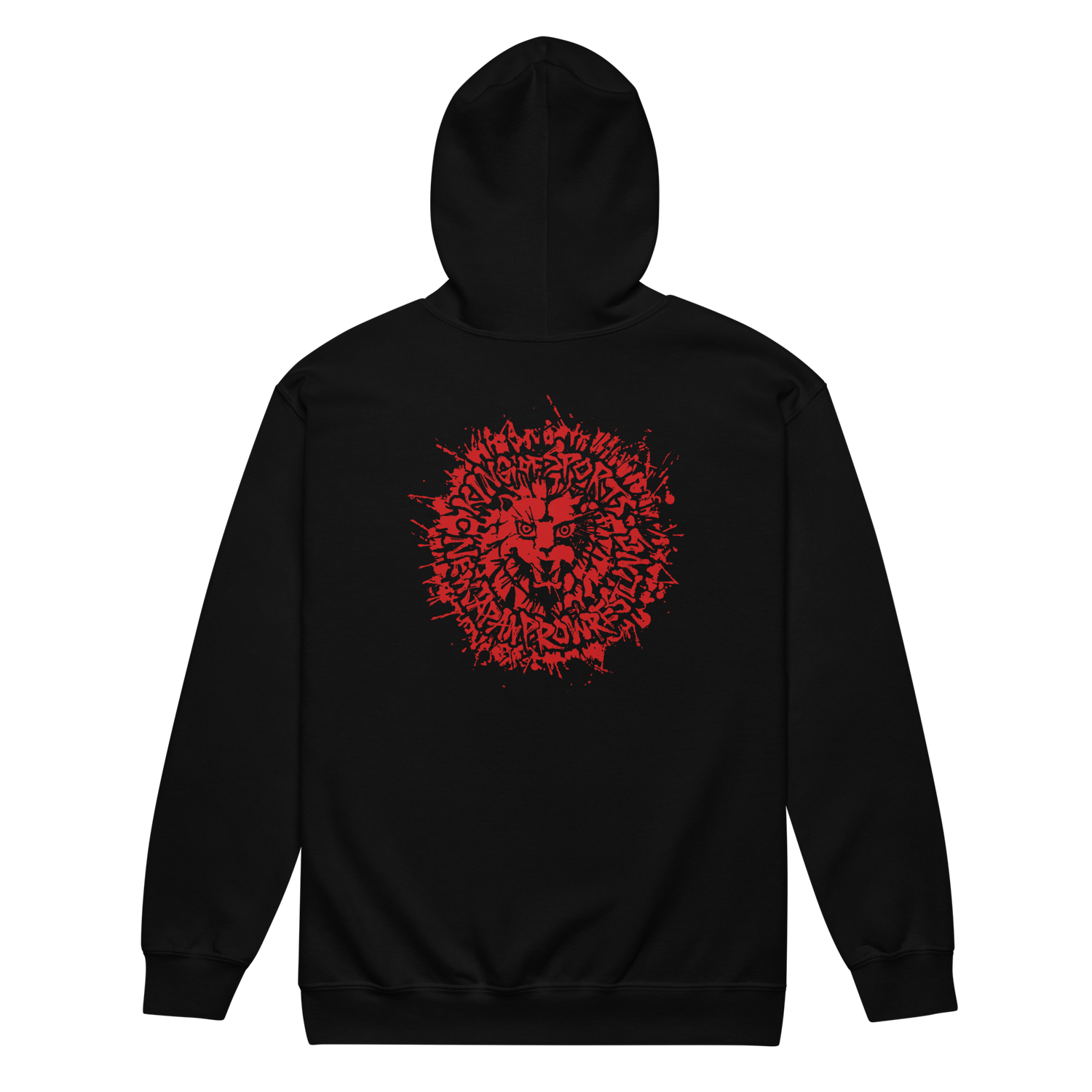 Lion Mark Zip-Up Hoodie (2026 Black & Red) Hoodie PW Catalog