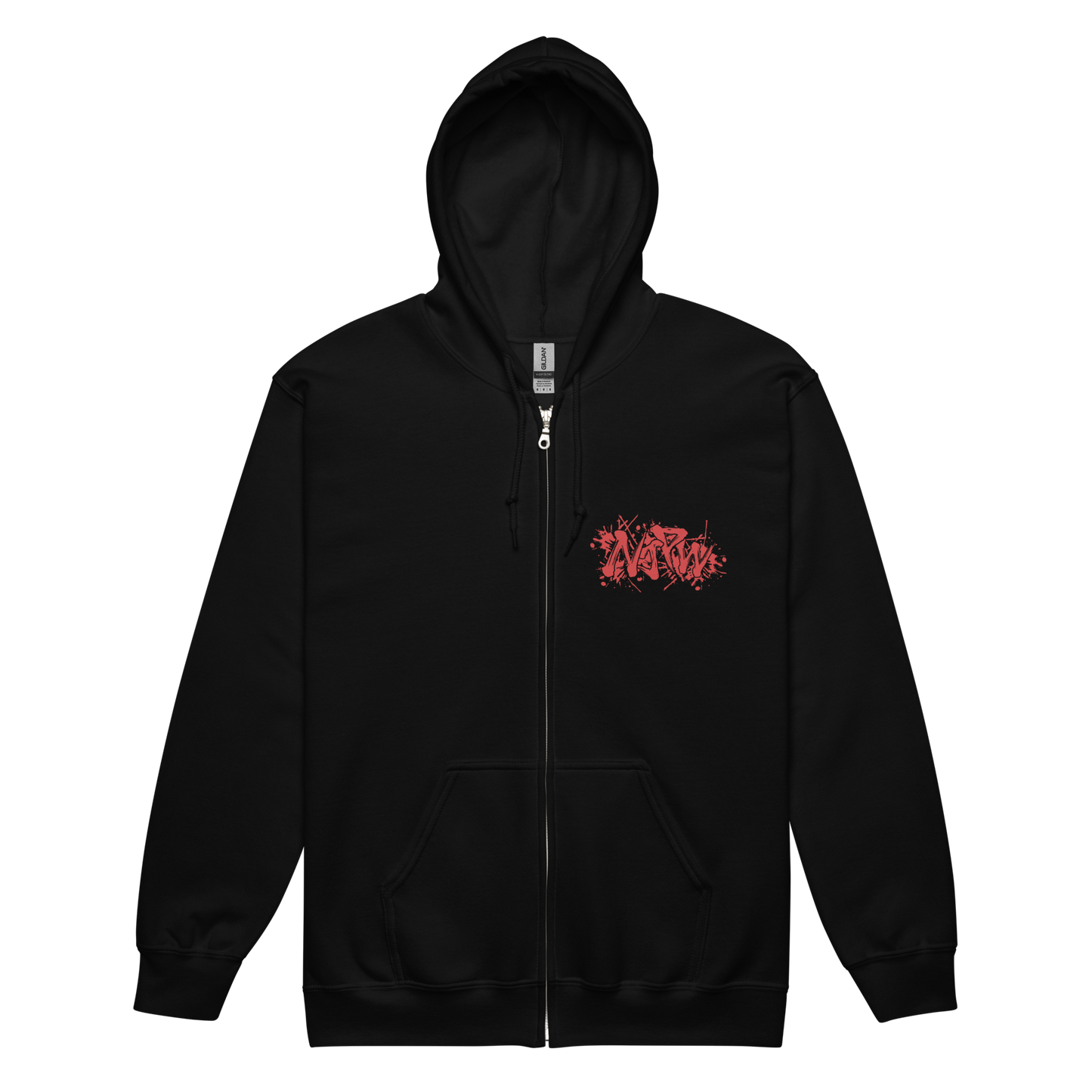 Lion Mark Zip-Up Hoodie (2026 Black & Red) Hoodie PW Catalog