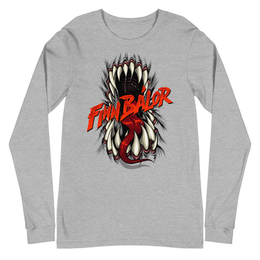 [Color:Athletic Heather] Finn Balor "Demon Teeth" Long Sleeve Shirt