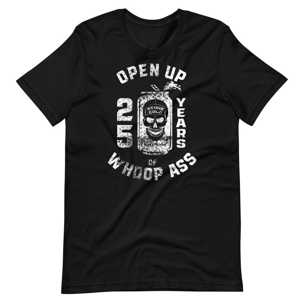 [Color:Black] Stone Cold Steve Austin "25 Years of Whoop Ass" T-Shirt