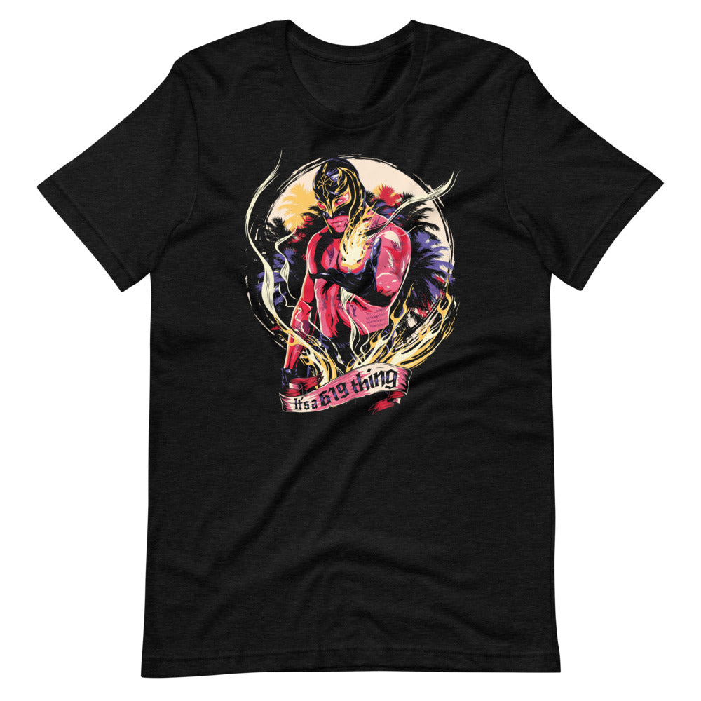 [Color:Black Heather] Rey Mysterio "619 Thing Illustration" T-Shirt