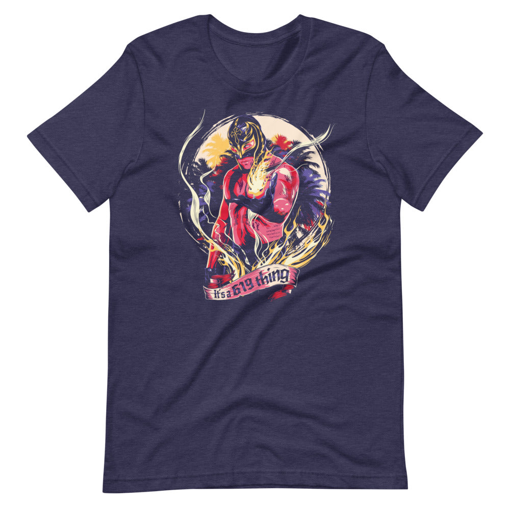 [Color:Heather Midnight Navy] Rey Mysterio "619 Thing Illustration" T-Shirt