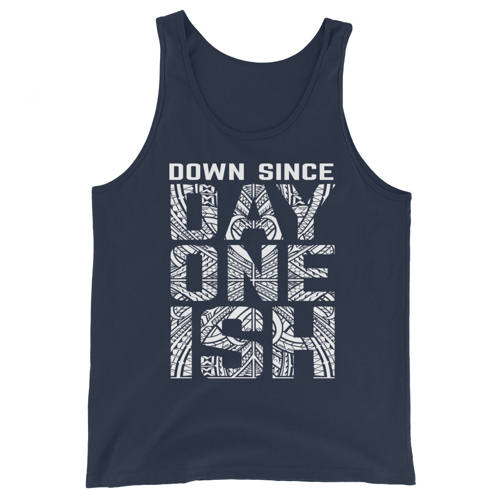 [Color:Navy] The Usos "Down Since Day One Ish" Tank Top