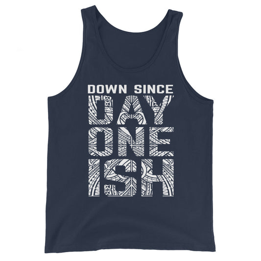 [Color:Navy] The Usos "Down Since Day One Ish" Tank Top