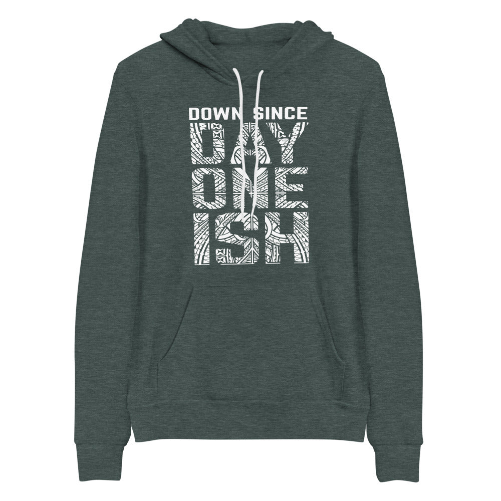 [Color:Heather Forest] The Usos "Down Since Day One Ish" Pullover Hoodie Sweatshirt