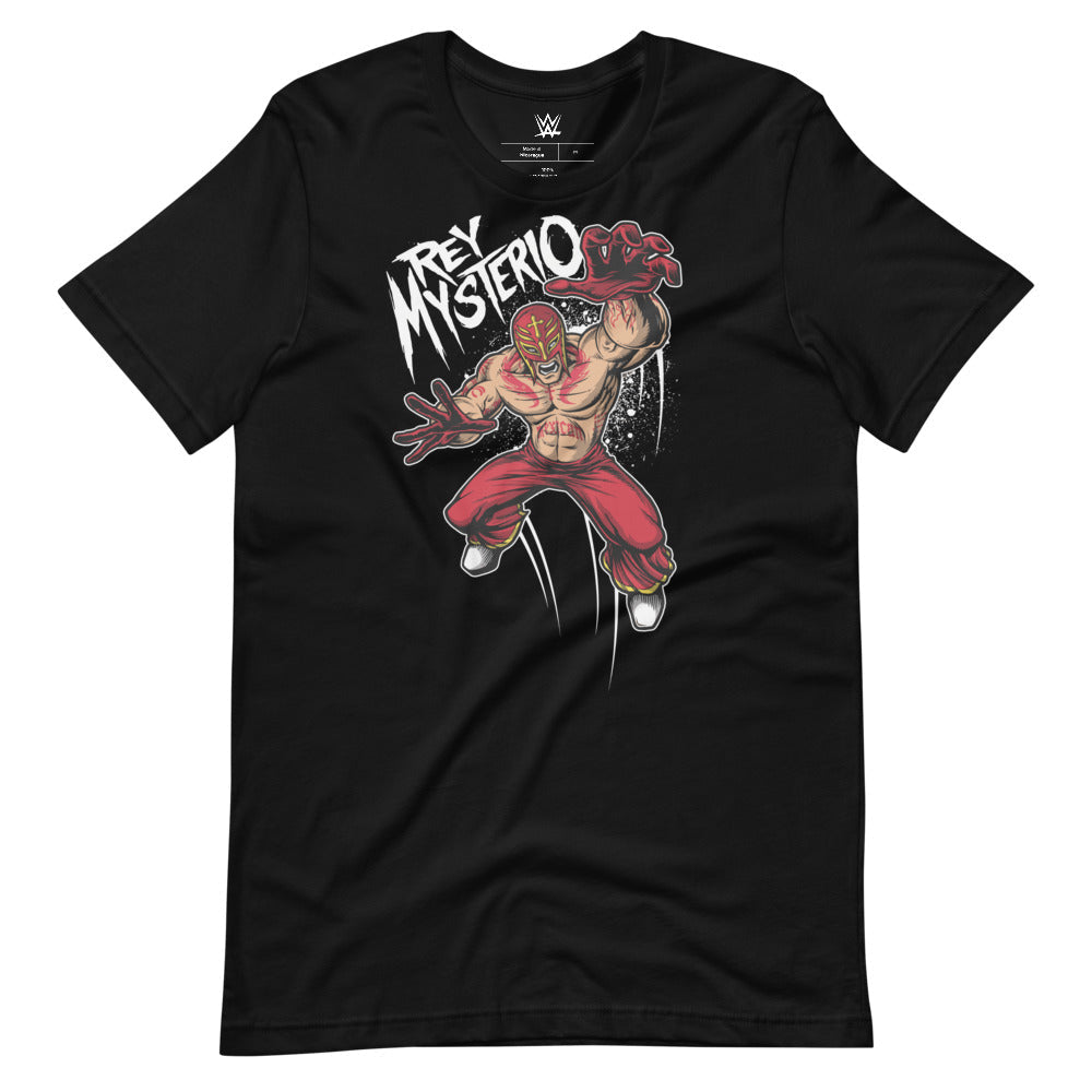 [Color:Black] Rey Mysterio "Lucha Leap" T-Shirt
