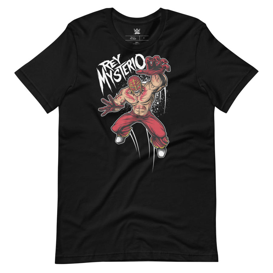 [Color:Black] Rey Mysterio "Lucha Leap" T-Shirt