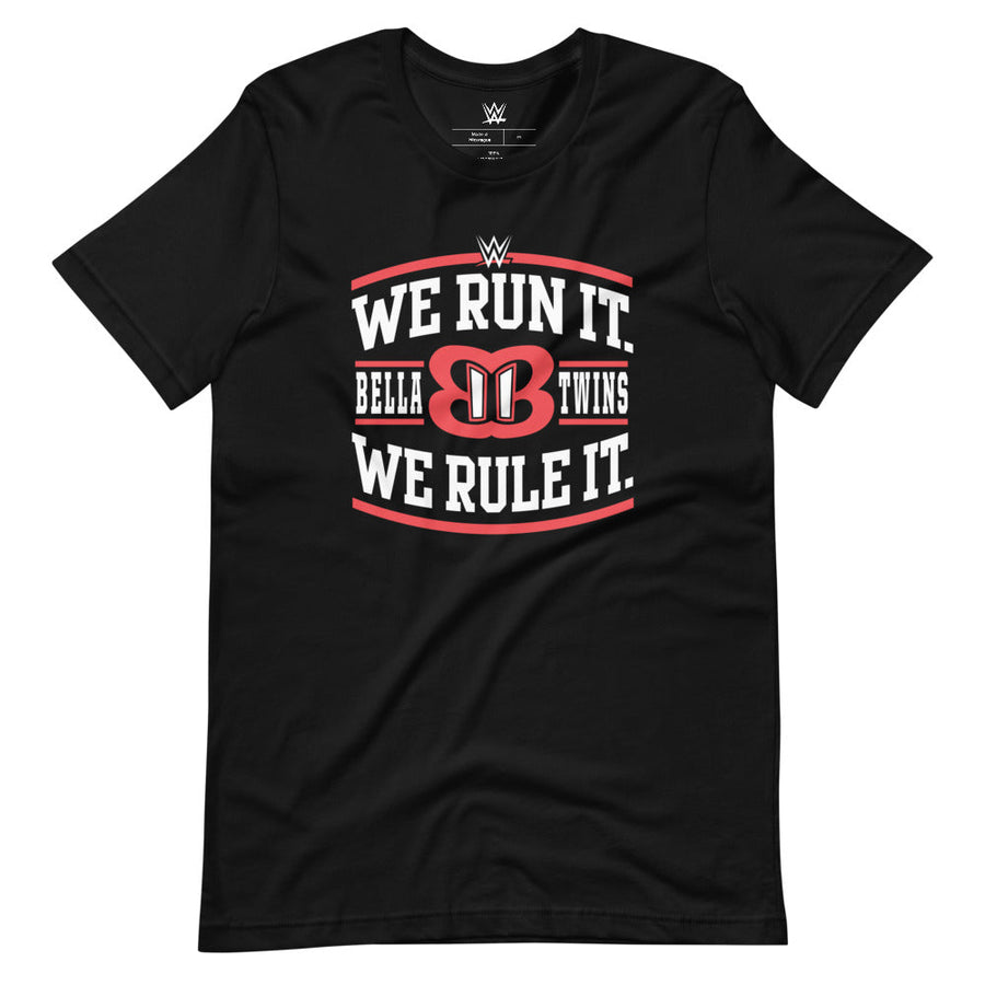 [Color:Black] Bella Twins "We Run It. We Rule It" T-Shirt