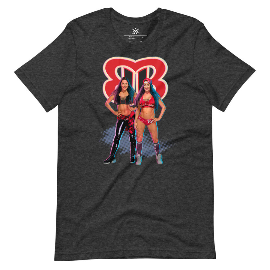 [Color:Dark Grey Heather] The Bella Twins "Double Trouble Photo" T-Shirt