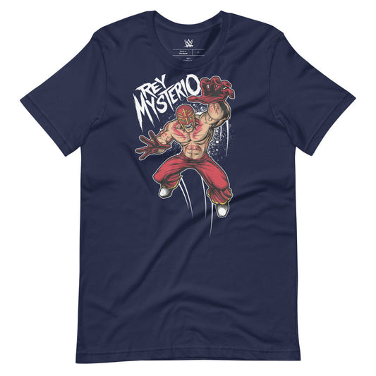 [Color:Navy] Rey Mysterio "Lucha Leap" T-Shirt