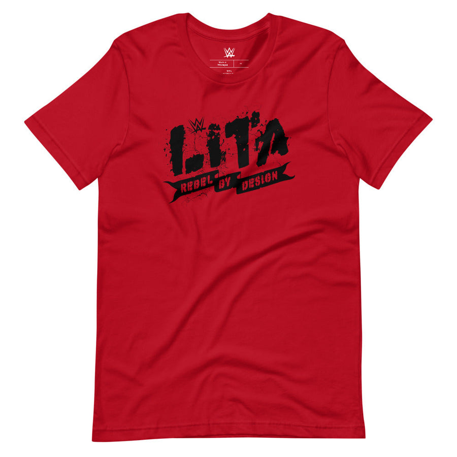 [Color:Red] Lita "Rebel By Design" T-Shirt