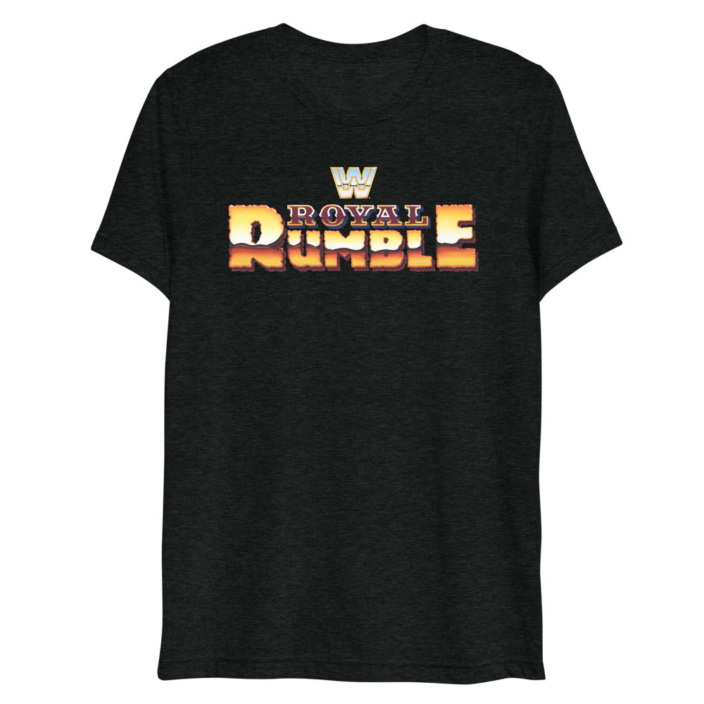 [Color:Charcoal-Black Triblend] Royal Rumble Retro Logo Tri-Blend T-Shirt