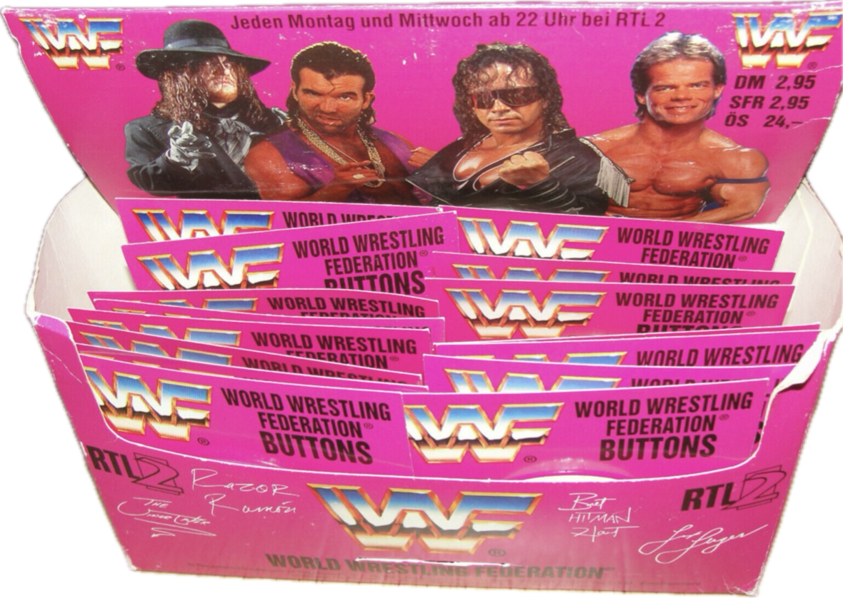 Bret Hart WWF Button from Germany