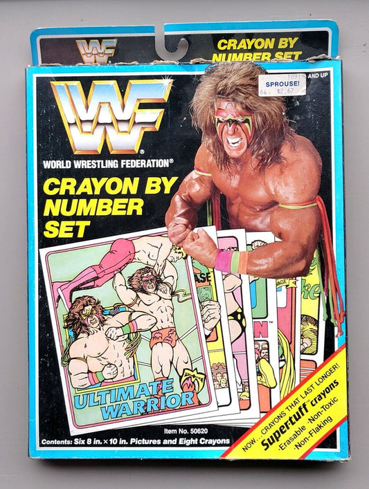 WWF Crayons by Number Ultimate Warrior 1990