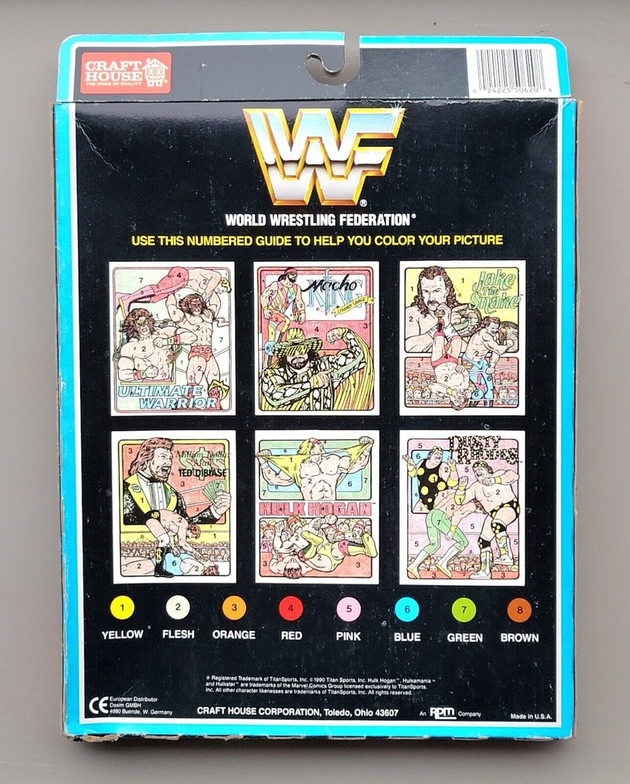 WWF Crayons by Number Ultimate Warrior 1990