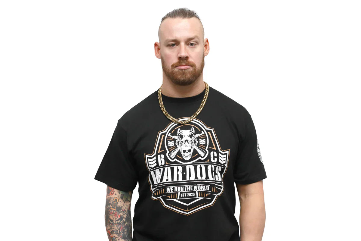 War Dogs - We Run the World T-Shirt (Black x Gold) T-Shirt PW Catalog