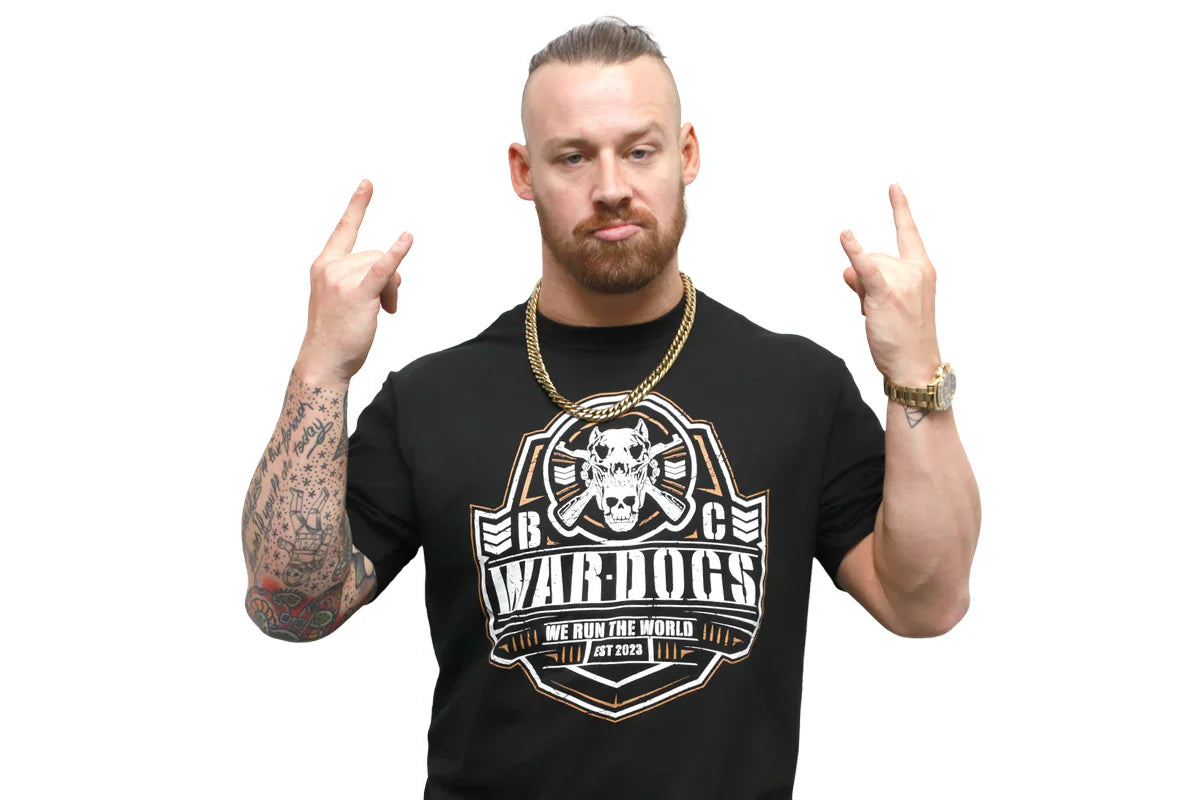 War Dogs - We Run the World T-Shirt (Black x Gold) T-Shirt PW Catalog