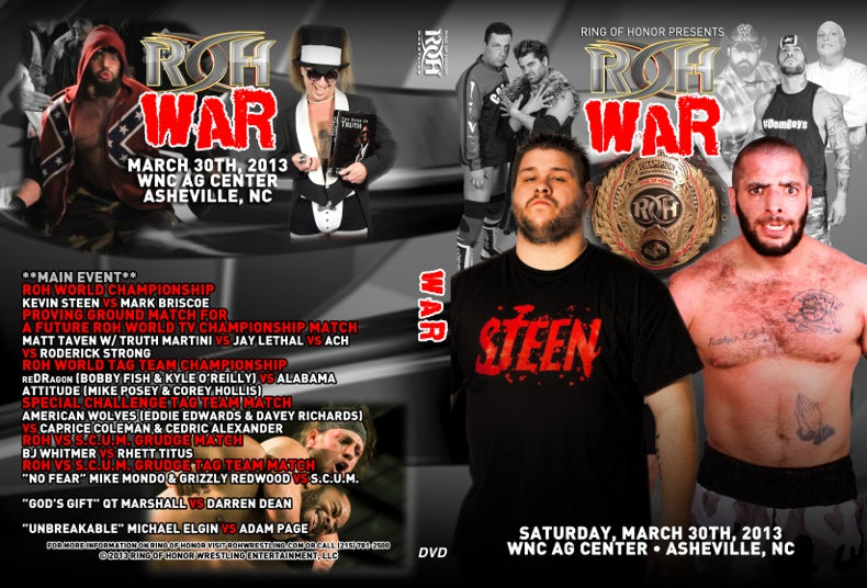 War- Asheville, NC 3/30/13 (DVD)