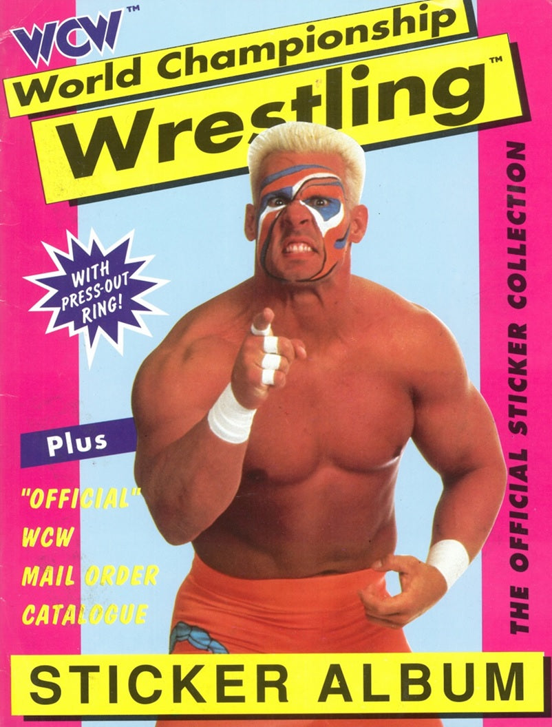 WCW Stickers Album 1992 UK Exclusive Stickers Album PW Catalog