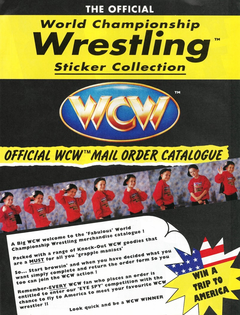 WCW Stickers Album 1992 UK Exclusive Stickers Album PW Catalog