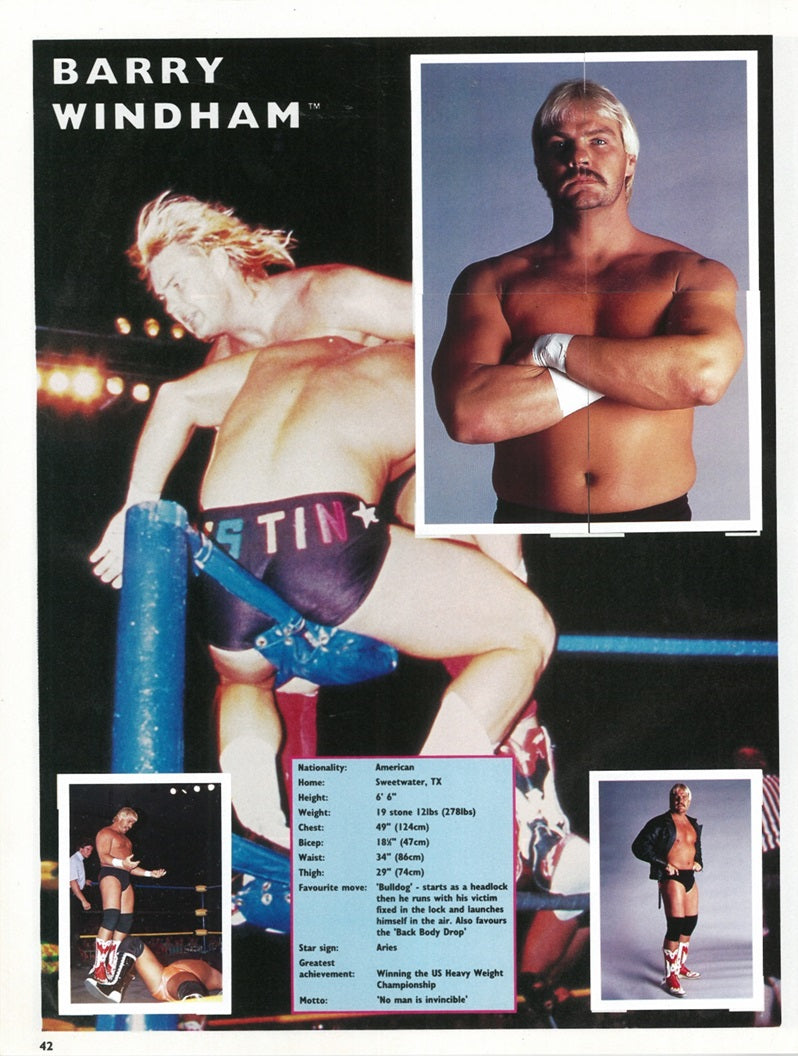 WCW Stickers Album 1992 UK Exclusive Stickers Album PW Catalog