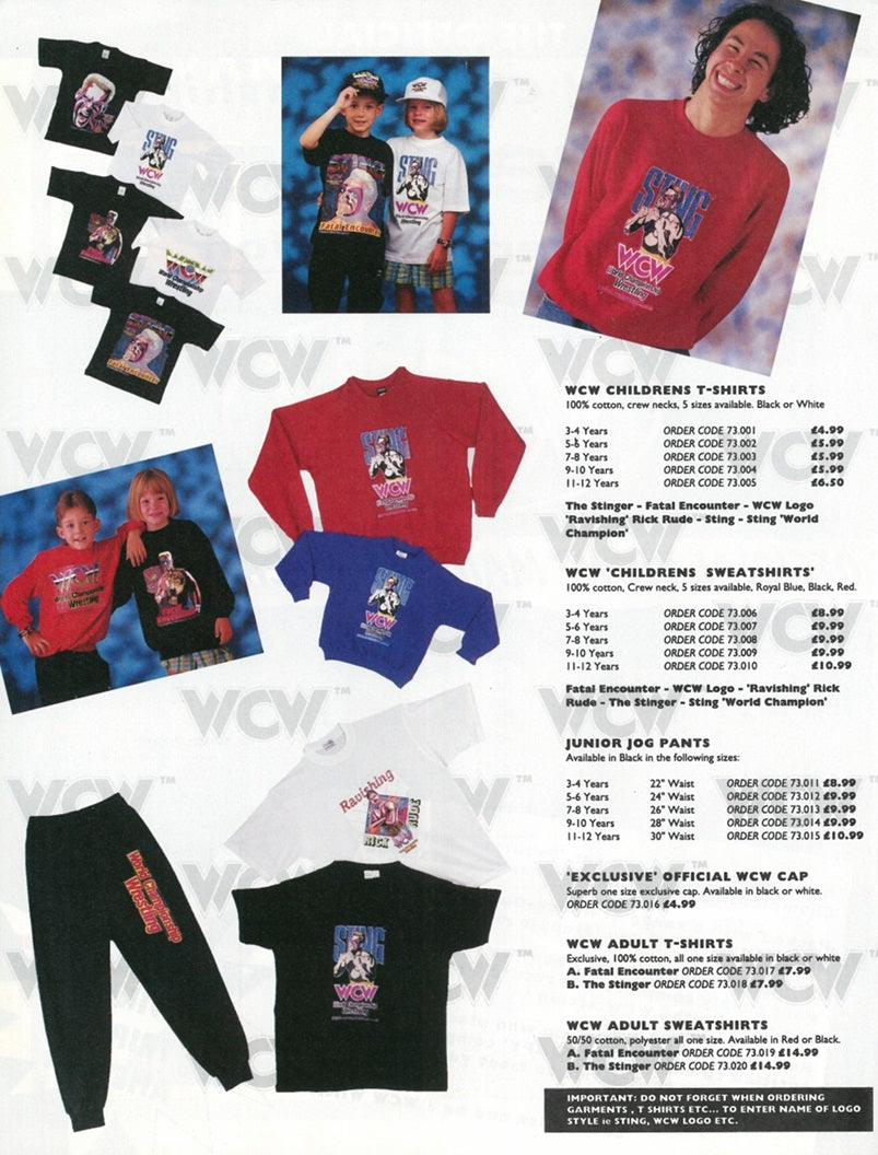 WCW Stickers Album 1992 UK Exclusive Stickers Album PW Catalog