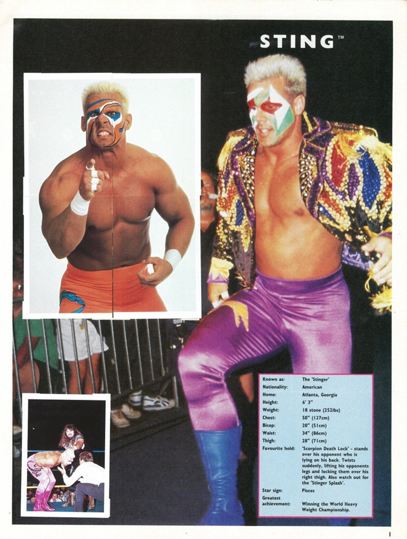 WCW Stickers Album 1992 UK Exclusive Stickers Album PW Catalog
