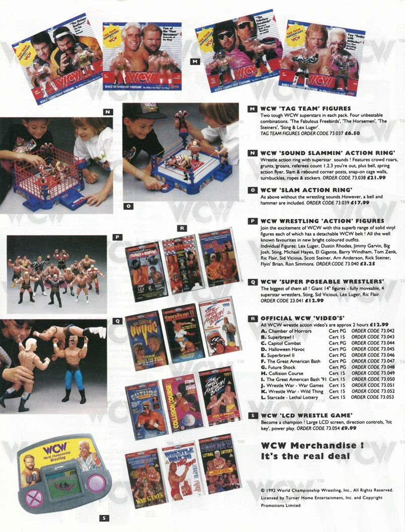 WCW Stickers Album 1992 UK Exclusive Stickers Album PW Catalog