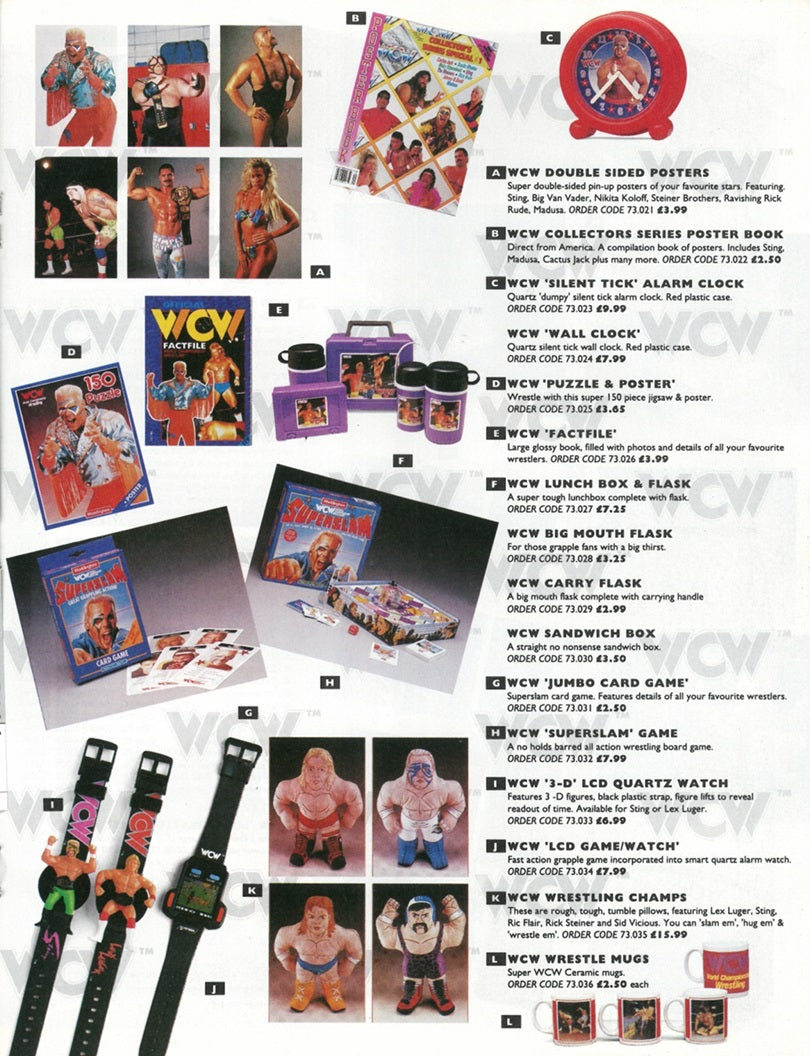 WCW Stickers Album 1992 UK Exclusive Stickers Album PW Catalog