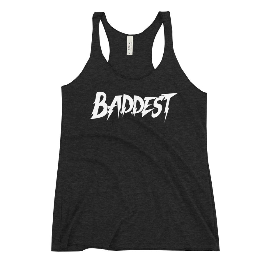 [Color:Black] Ronda Rousey "Baddest" Women's Racerback Tank Top