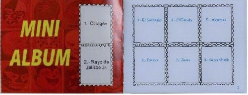 Lucha Libre Mini Stickers Album 1989 From Mexico Stickers Album PW Catalog