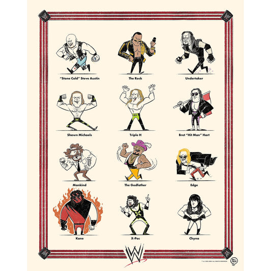 WWE Unsigned 16'' x 20'' Attitude Era Bill Main Photograph