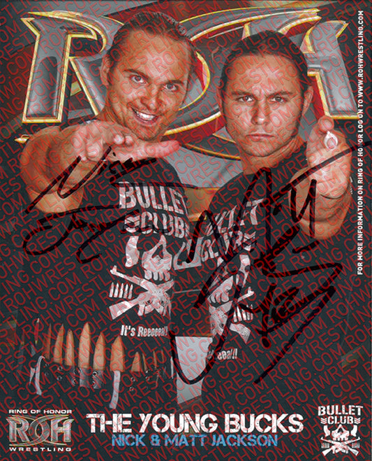 Young Bucks Bullet Club Autographed 8X10