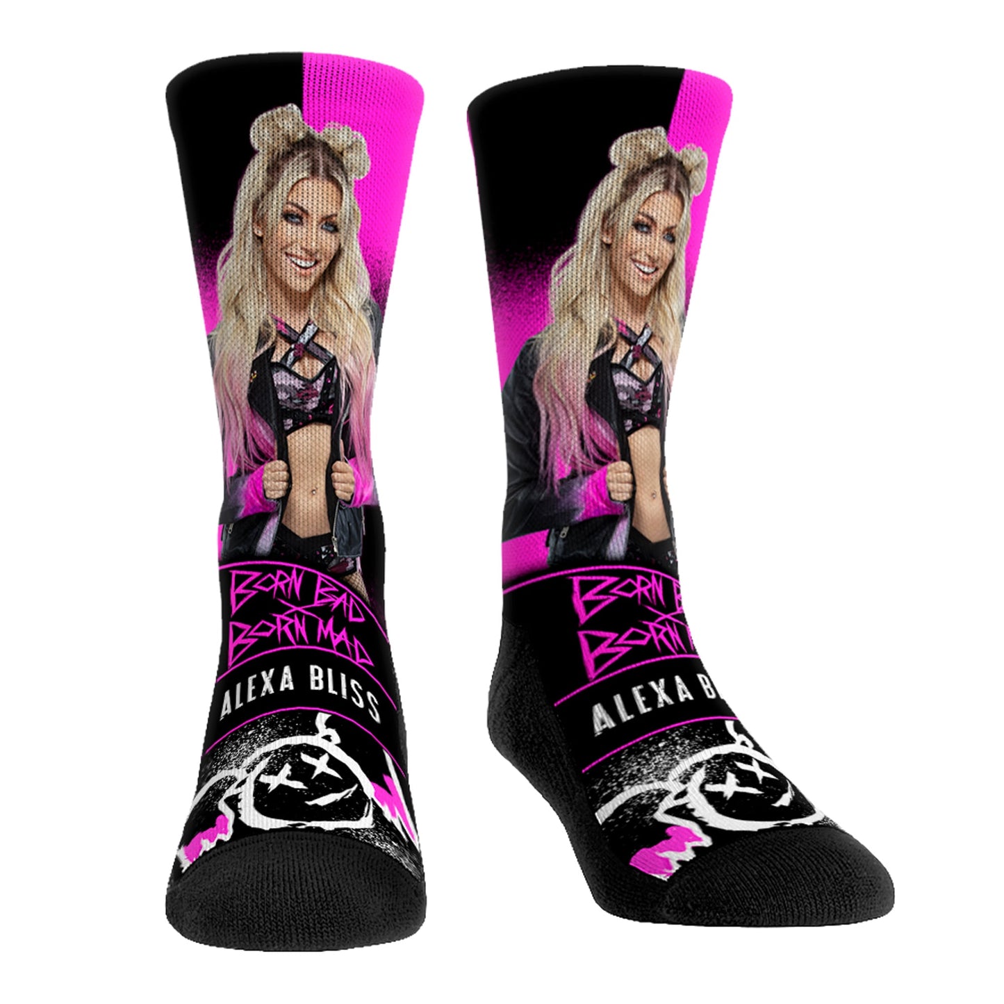 Youth Rock Em Socks Alexa Bliss Stare Down Crew Socks