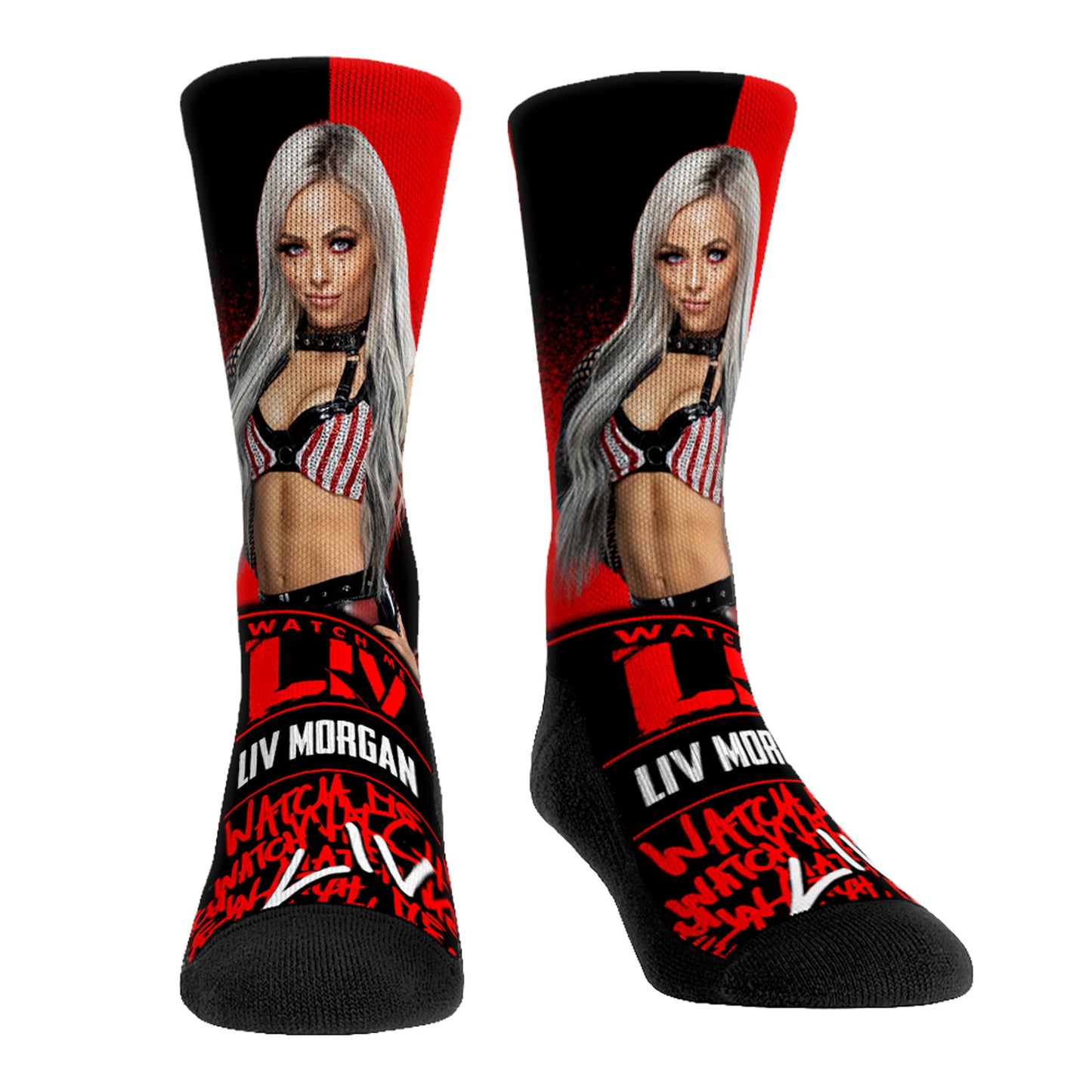 Youth Rock Em Socks Liv Morgan Stare Down Crew Socks