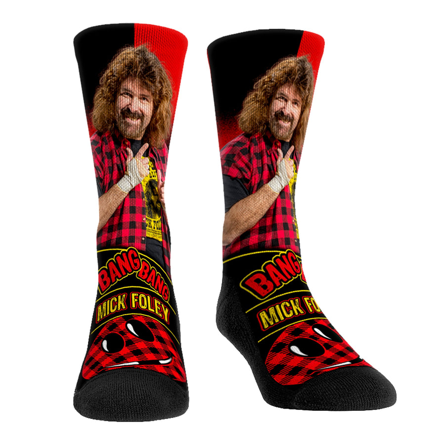 Youth Rock Em Socks Mick Foley Stare Down Crew Socks