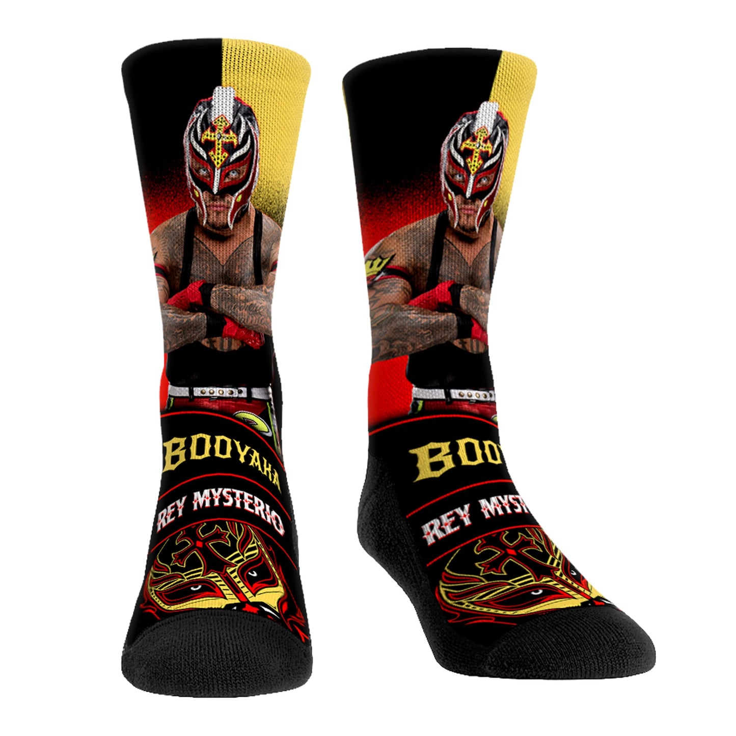 Youth Rock Em Socks Rey Mysterio Stare Down Crew Socks