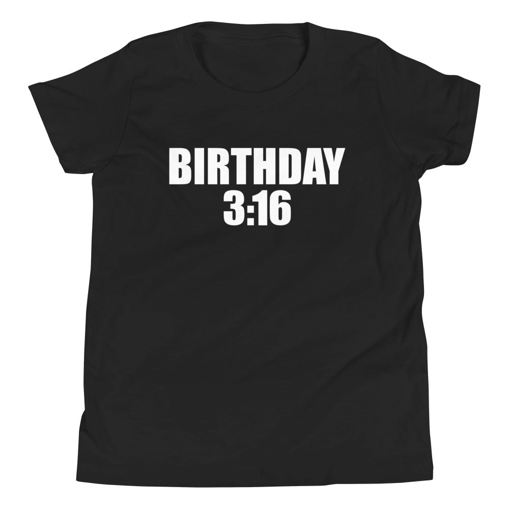 [Color:Black] Stone Cold Steve Austin "Birthday 3:16" Youth T-Shirt