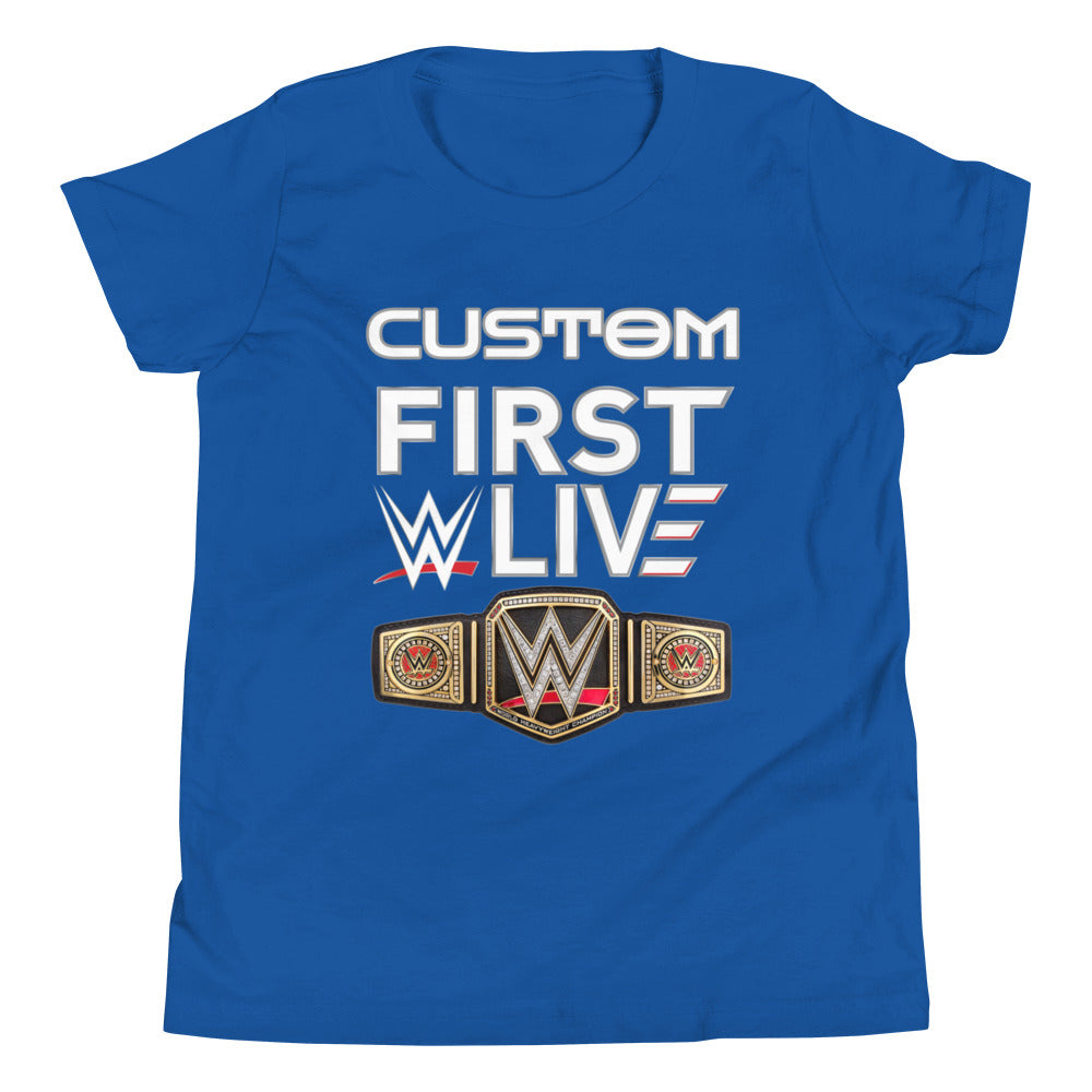 [Color:True Royal] WWE Live Event Custom Youth T-Shirt