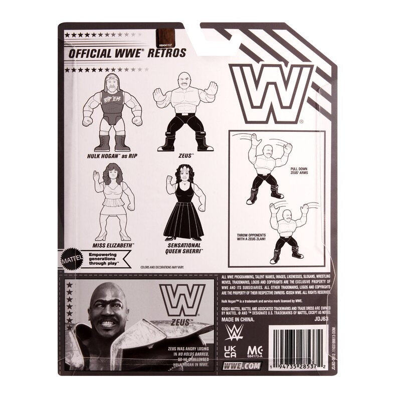 WWE Mattel Retro Wave 7 Zeus Action & Toy Figures PWcatalog