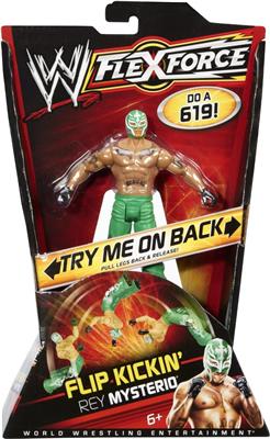 WWE Mattel Flex Force 2 Flip Kickin' Rey Mysterio [With Green Gear]