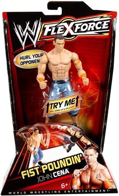 WWE Mattel Flex Force 2 Fist Poundin' John Cena [With Blue Jorts & Orange Wristbands, On Alternate Card] Action & Toy Figures PWcatalog